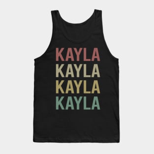 Colorful Text Art - Kayla Name Tank Top